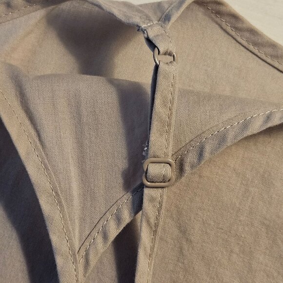 Neutral Virgin Wool Linen S Slip Dress Minimalist Quiet Luxury 90s Cottagecore - Picture 6 of 10